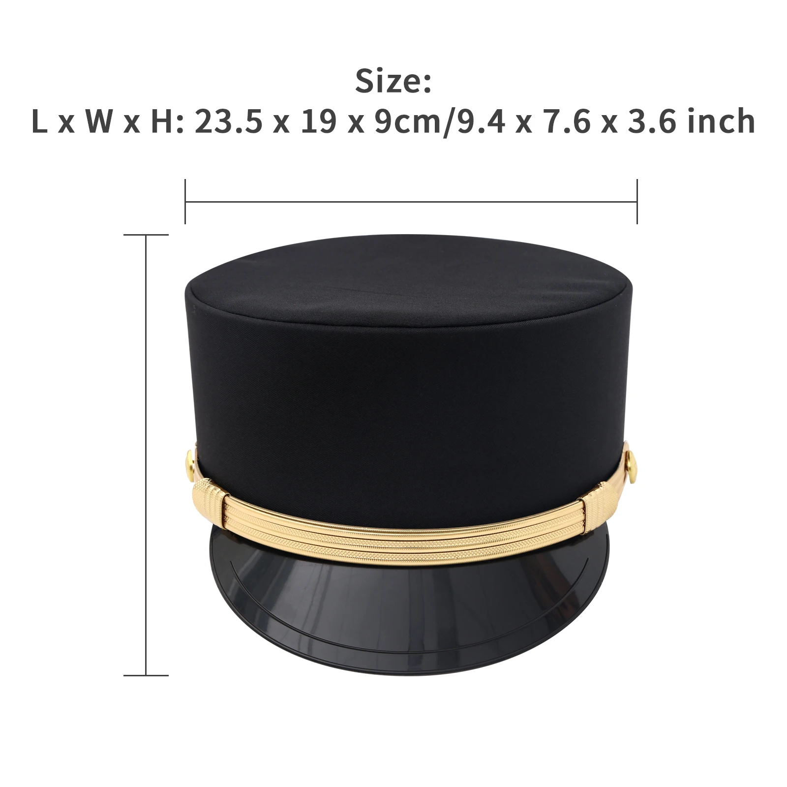 Luxury Hat Women Men Military Caps Anime Cosplay Top Hat Flat Female Autumn Hotel Waiter Hat Captain Caps for Stage Performance