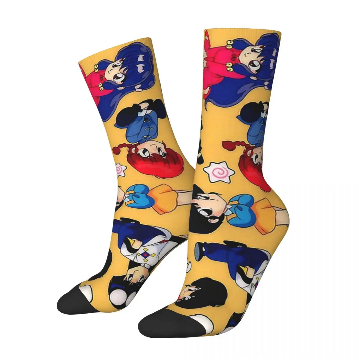 Ranma 1/2 Saotome Pig Girls Socks Harajuku Super Soft Stockings All Season Long Socks Accessories for Unisex Birthday Present