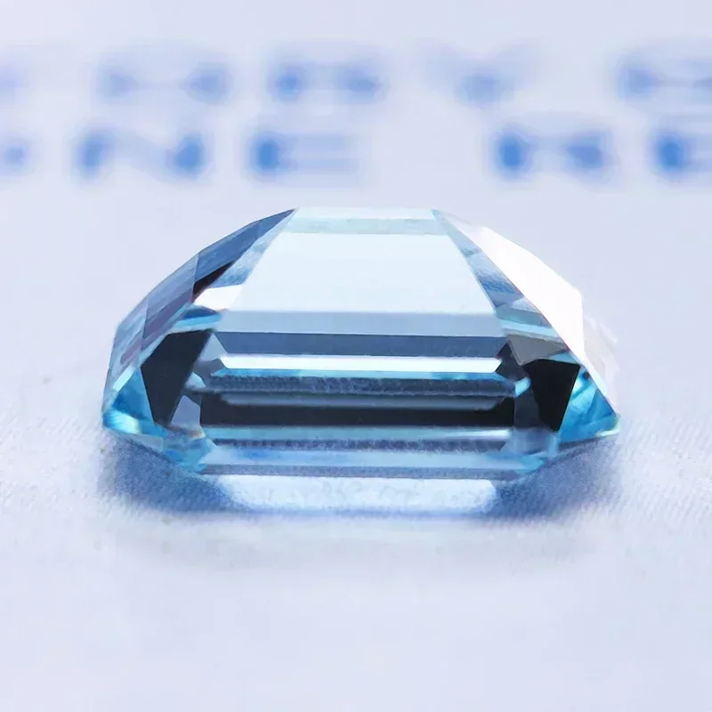 Wholesale Top Lab Grown Paraiba Sapphire Emerald Cut VVS1 Selectable AGL Certificate Gemstone Charms DIY For Jewelry Making