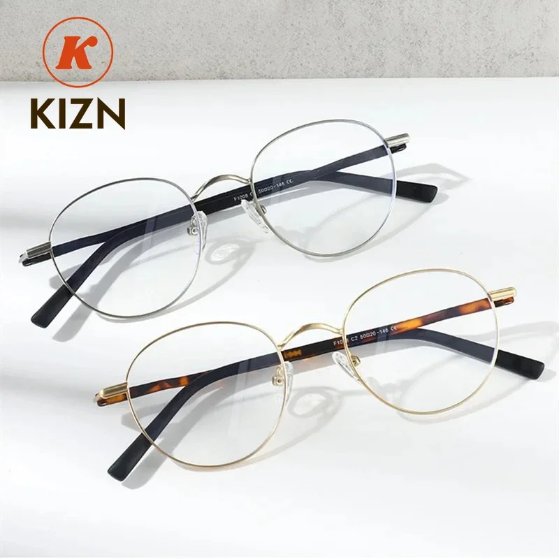 

Очки KIZN круглой формы, ретро-стиль, для мужчин и женщин, для коррекции близорукости и дальнозоркости, с диоптриями, для подростков