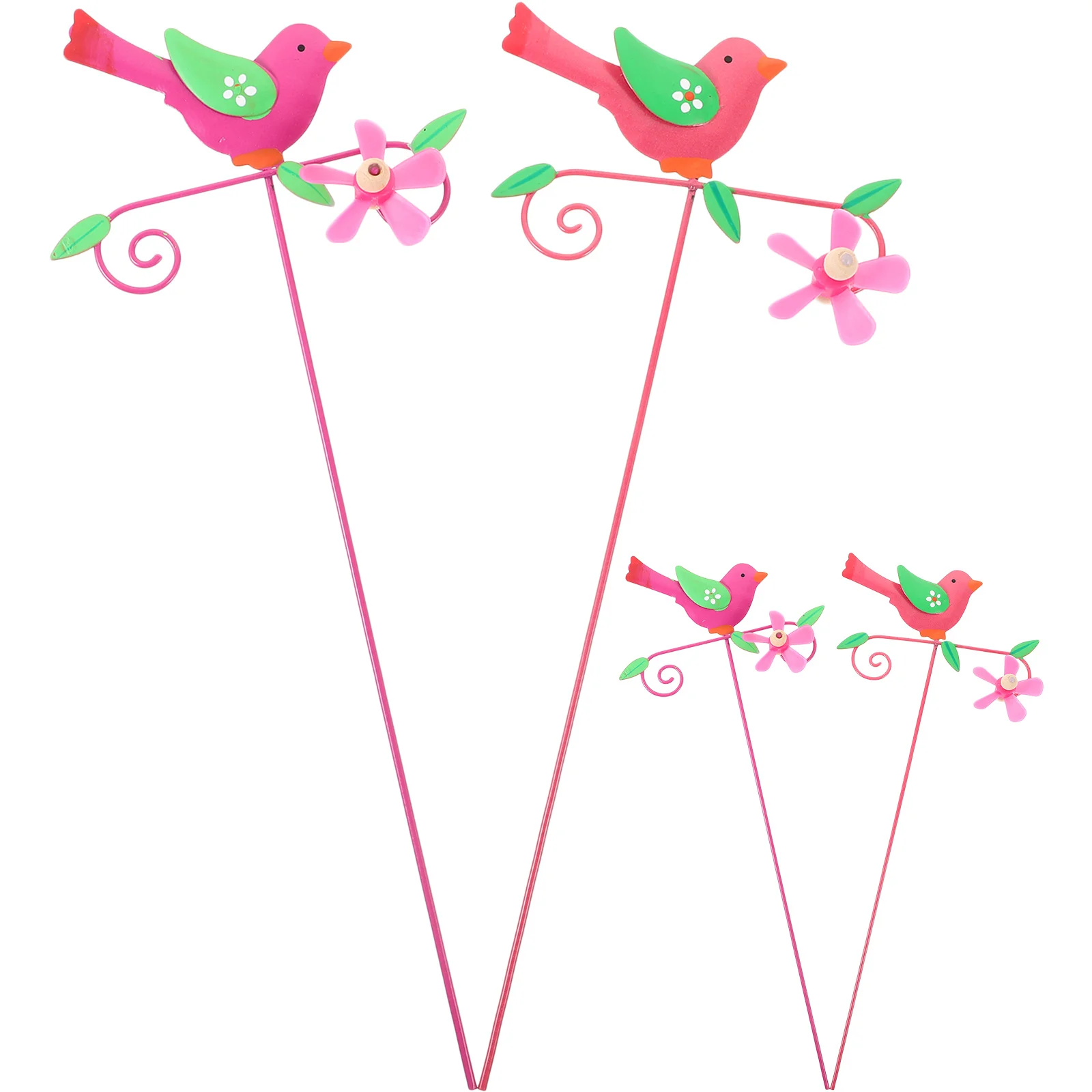 

4pcs Bird Windmill Birds Garden naments Iron Yard naments Outdoor Garden Stakes Lawn Patio Yard Decors DecorationsRed
