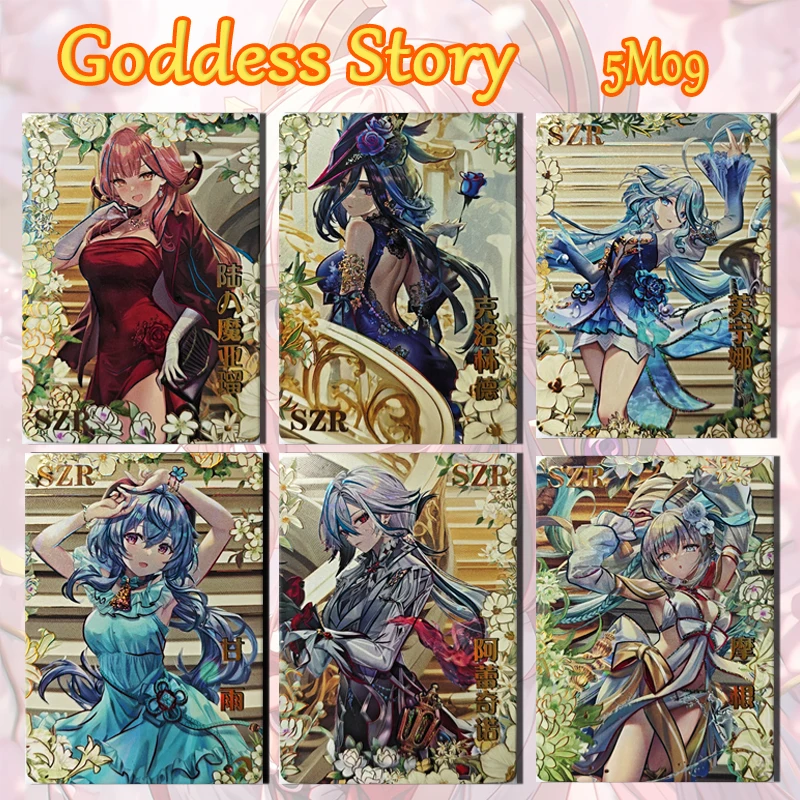 NEW Anime Goddess Story 5M09 ACG SZR card Ram Ganyu Furina Clorinde Arlecchino boy Toy collection Birthday Christmas gift