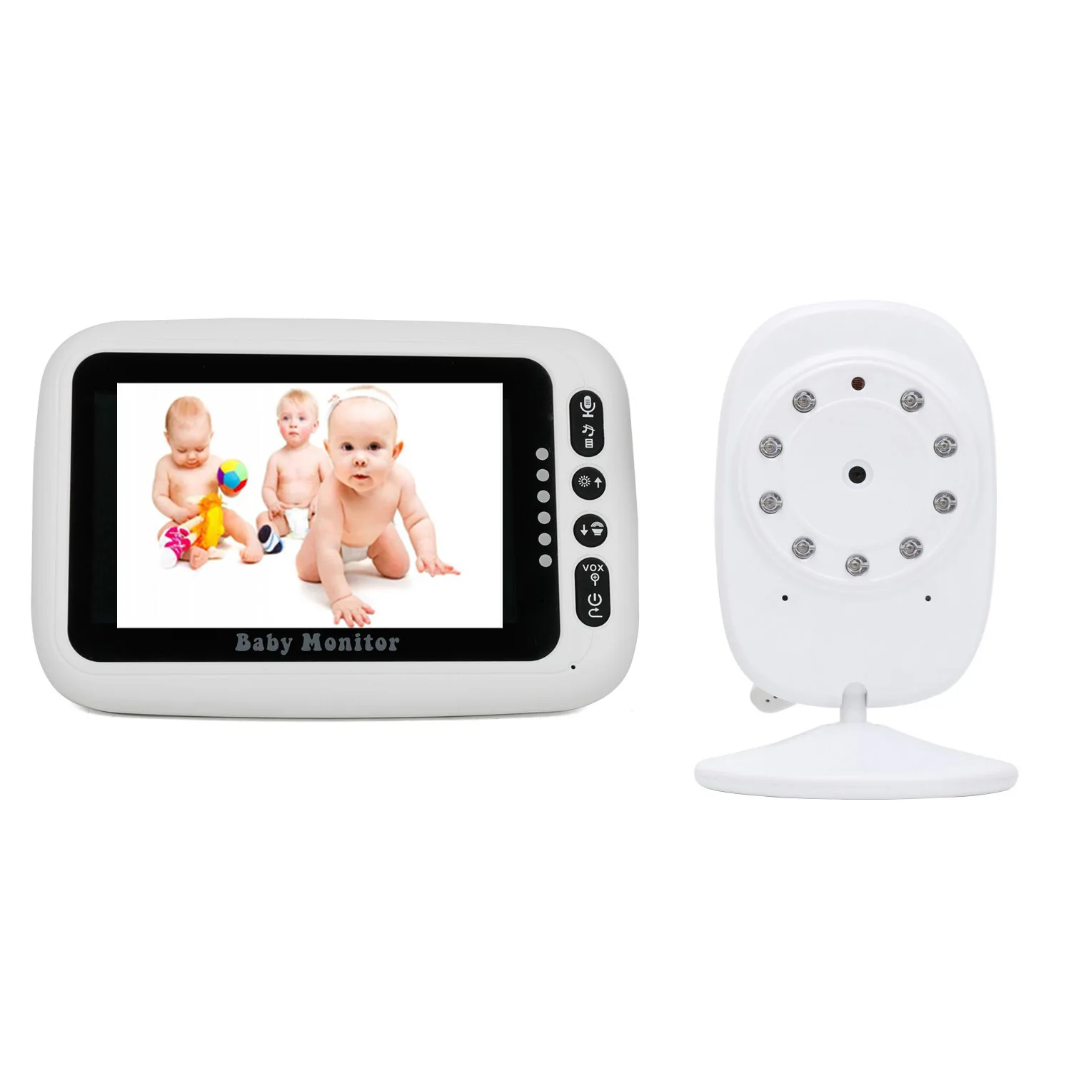 4.3inch IPS  Screen Wireless Video Baby Monitor Intercom Baby Nanny Security Camera VOX Mode Temperature Monitoring Babysitter