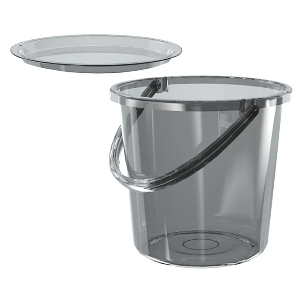 

Large Capacity Water Bucket 23L Transparent Lid Handle Bathroom Kitchen Dormitory Storage Portable Plastic Bucket Set Home