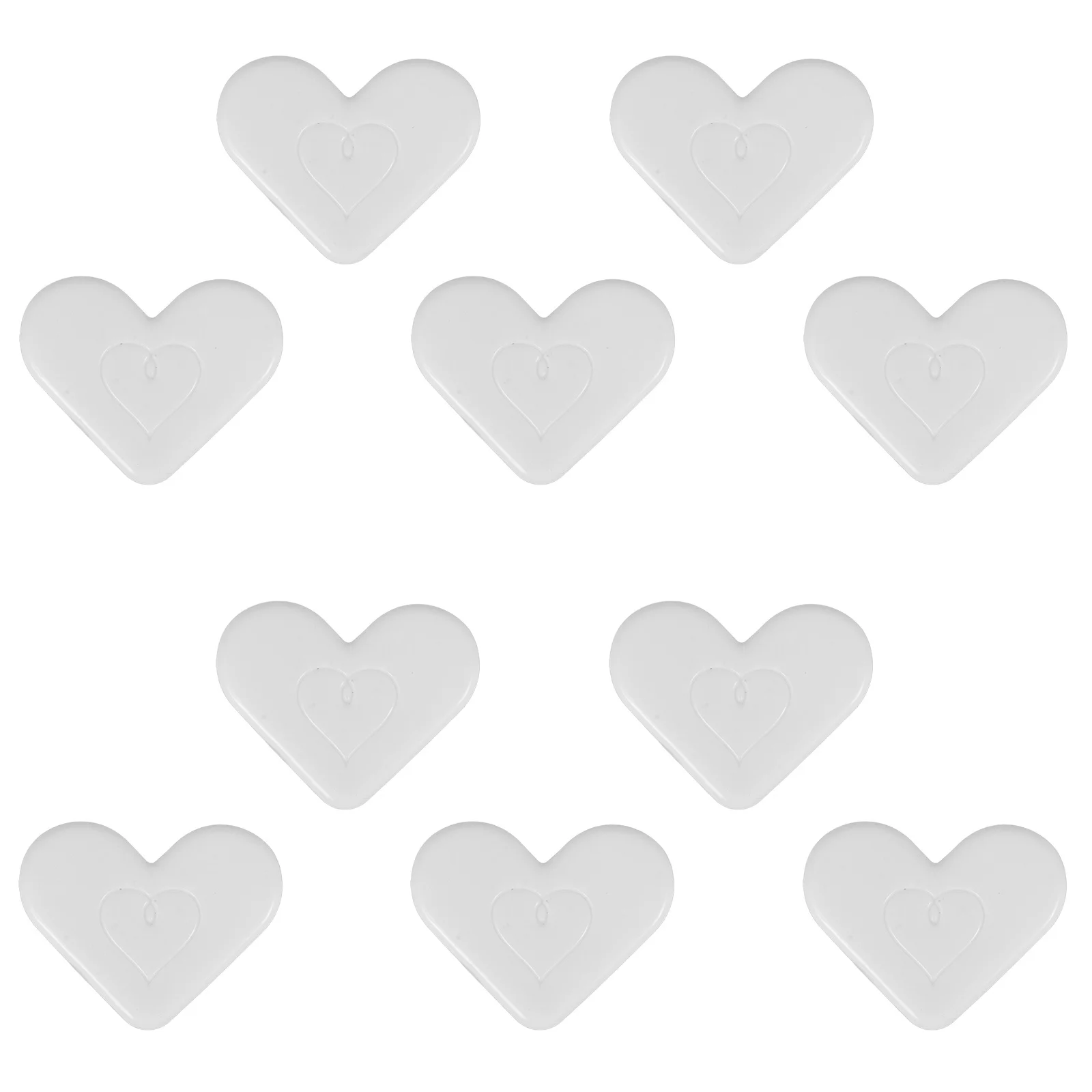 

10pcs Silicone Corner Protectors Furniture Edge Guards Table Bumpers Proofing Safety Guards Heart Design Durable Coffee