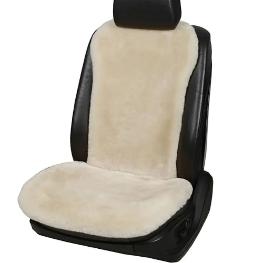 

2 Packs Genuine Australia Sheepskin Auto Front Seat Cushion Natural Wool Car Seat Cover Protector Pad Soft Warm Winter Universa