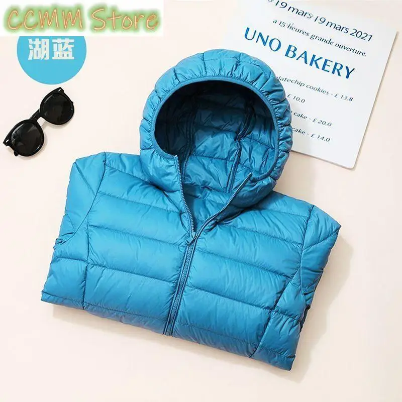 Down Jacket Ladies Spring Autumn Winter New Large Size Short Cotton Jacket Cardigan Hooded Outerwear Down Coat Women Parkas