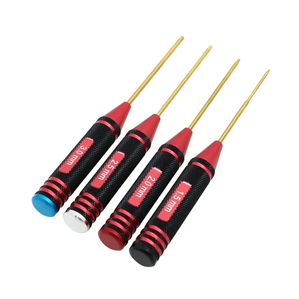 4-piece set / titanium alloy plating 4.0 / 5.5 / 7 / 8mm hex nut wrench socket tool kit for RC model car aircraft