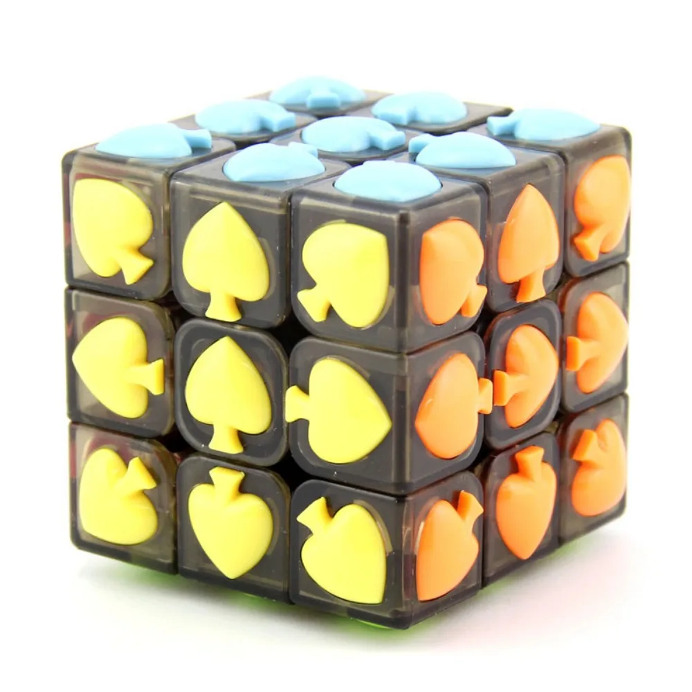 Yongjun Spade Poker 3x3x3 Magic Cubes Puzzle Magical cube 3x3 Speed Cube Professional Twist Cubo Magico Educational Toys