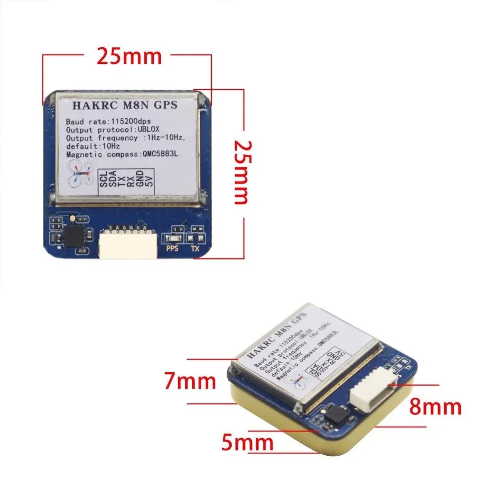 HAKRC M8N GPS F23-U Beidou/GPS Small Size Fast Positioning Connection Stable With Compass for RC FPV Racing Drone