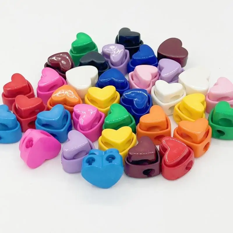 

[YU]5Pcs/Set Colorful Knitting Needle Stoppers Heart-Shaped Double Hole Needle Tip Protector DIY Knitting Accessories