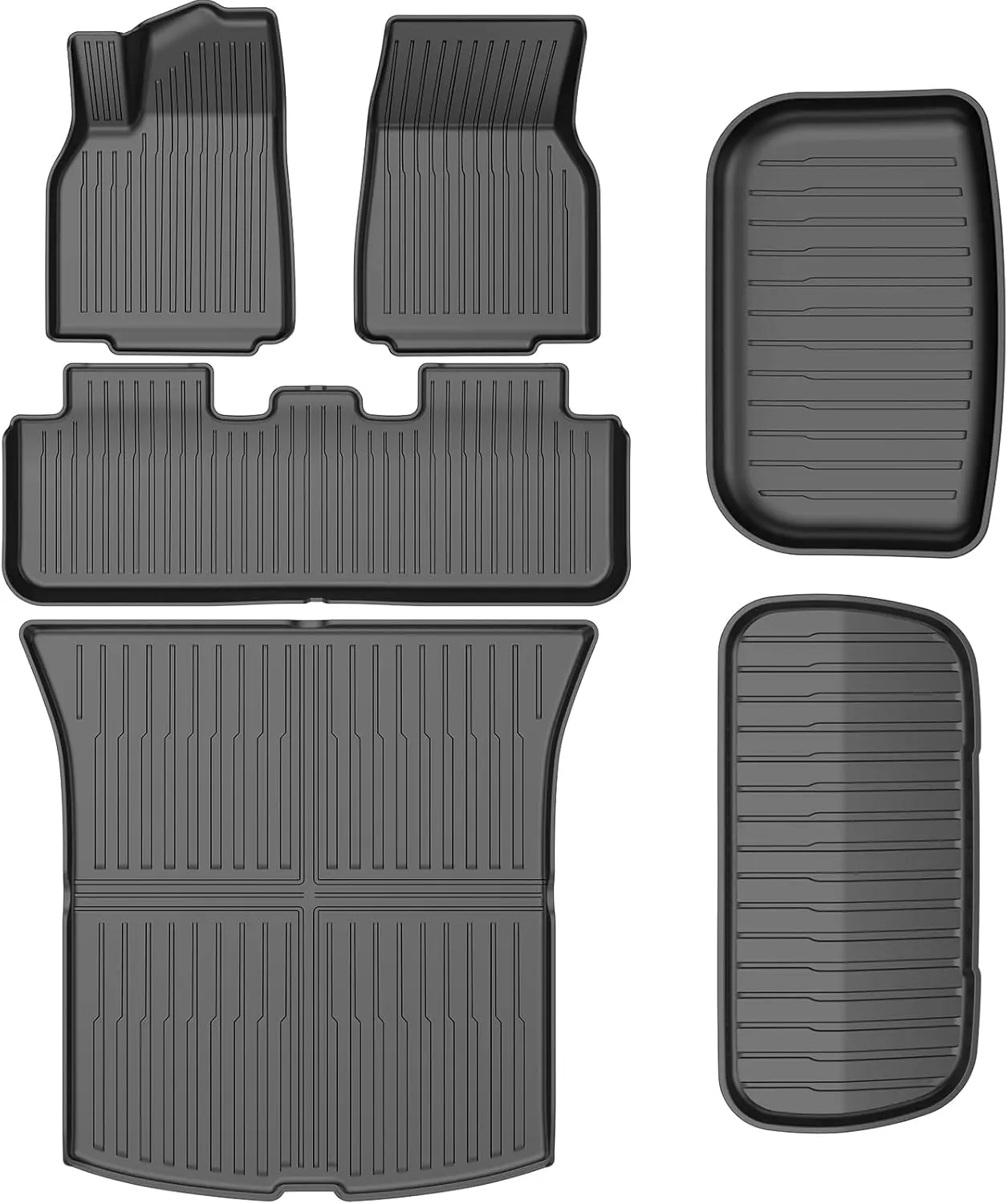

6PCS All-Weather TPE Floor Mats & Cargo Liner Set for 2025-2026 Model Y (Juniper) - Custom Fit Anti-Slip Protection