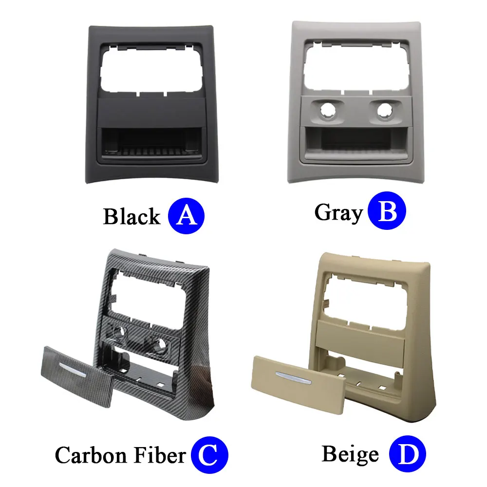 Recambio de cubierta de Cenicero para BMW, rejilla de ventilación de aire de CA trasera, color negro y Beige, marco exterior, embellecedor, Serie 3, E90, E91, 2005-2012