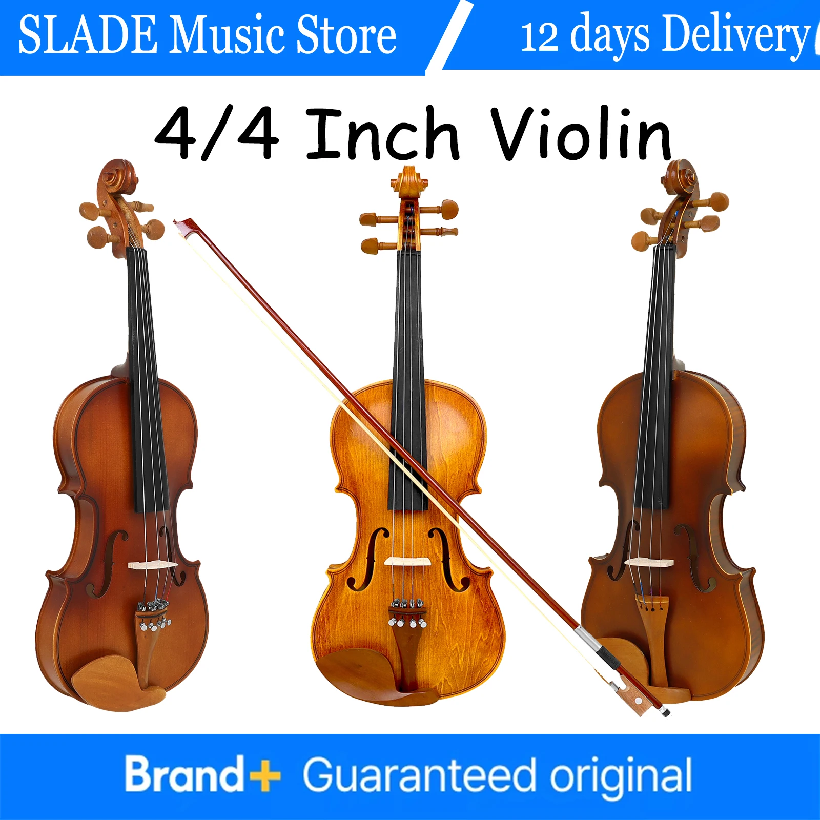 

4/4 Violin Music Practice Playing Violin Kit for Beginners Musical Lover Strings Instrument Exquisite Workmanship Instrument