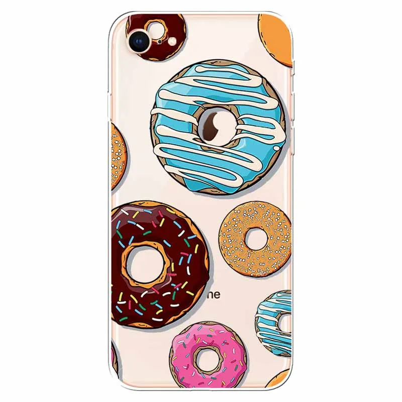 حافظة لهاتف آيفون SE 2020 2022 2016 5 5s حافظة شفافة من السيليكون الناعم مطبوعة لهاتف آيفون 5 5s غطاء شفاف آيفون SE 2022 كابا شفافة