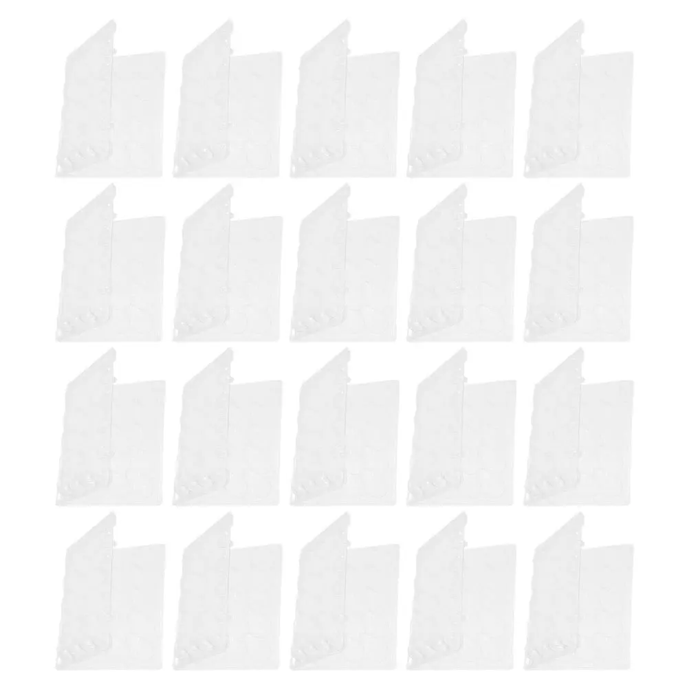 

20Pcs Quail Egg Boxes Transparent Plastic Reusable Holder Clear Tray Space Saving Kitchen Egg Storage Storage Supply