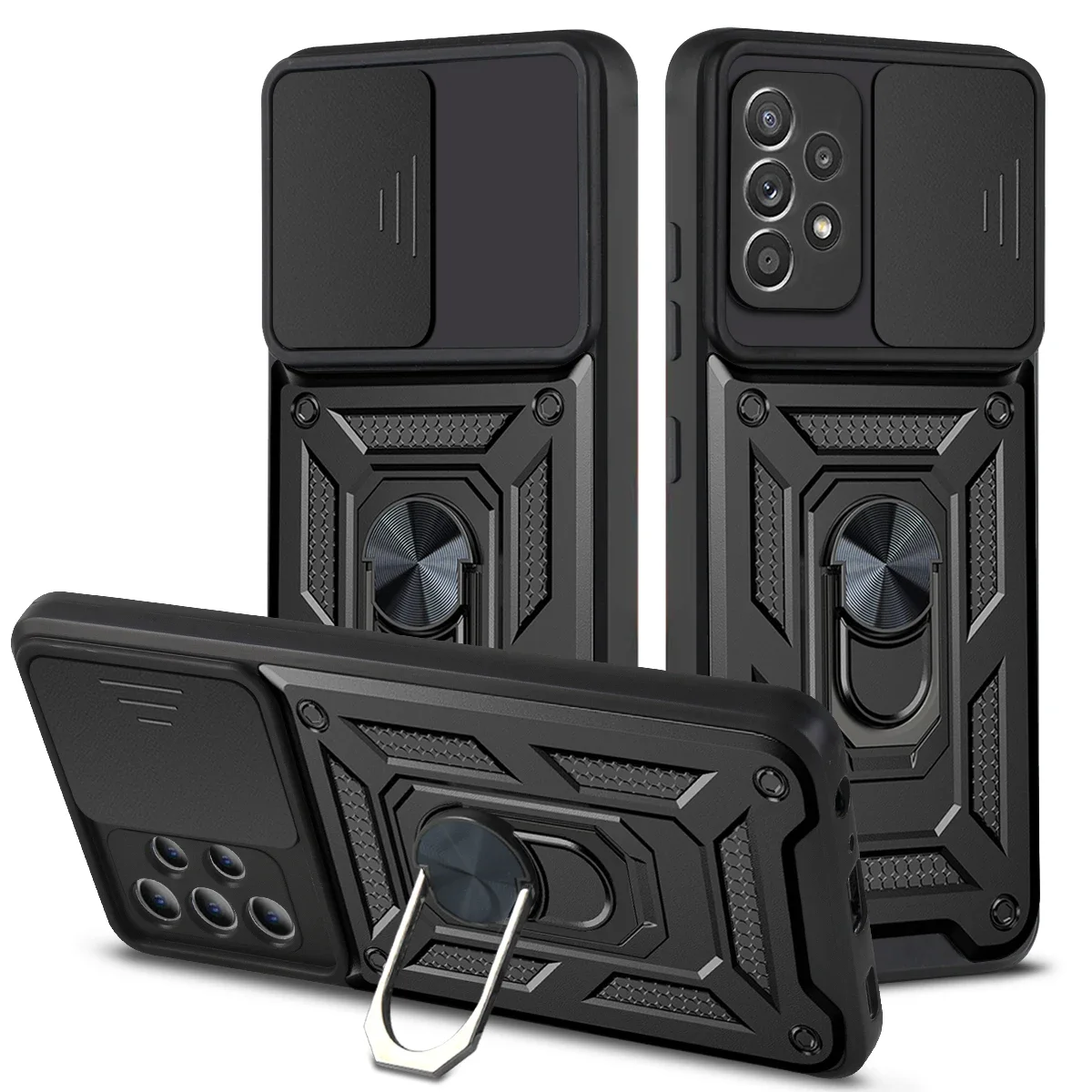 

For Samsung Galaxy A52s 5G A 52s Phone Camera Lens Protective Magnetic Car Holder Ring Case Cover Armor Shockproof Case