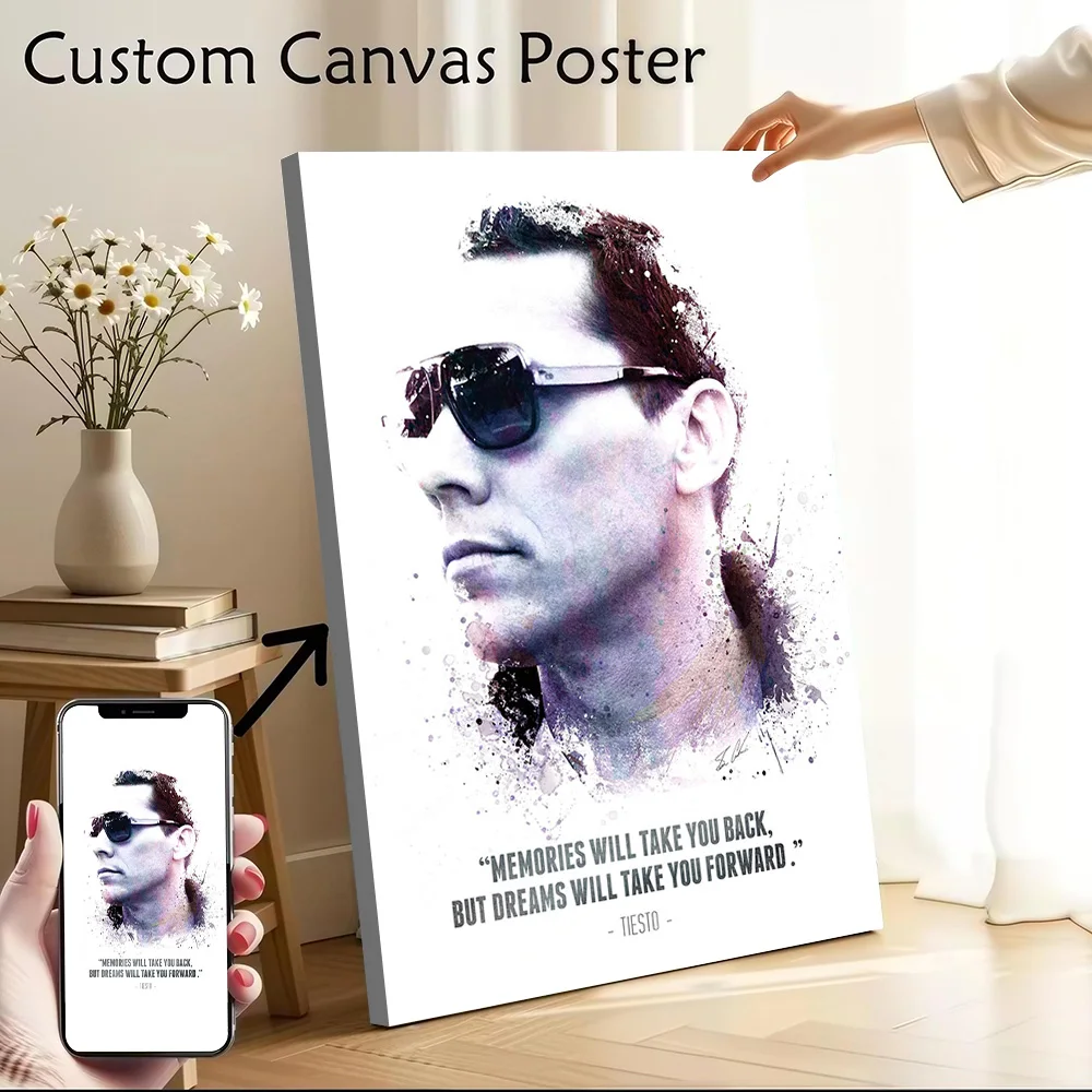 The Legendary Tiesto and His Quote. Poster Canvas Wall Art Personalized Print Modern Painting Perfect Gift for Decor Luxury Home