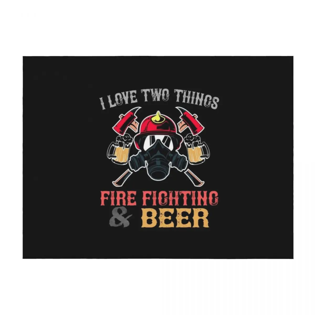 

Firefighter Fire Brigade Sayings Beer Throw Blanket blankets and throws Softest for winter Blankets