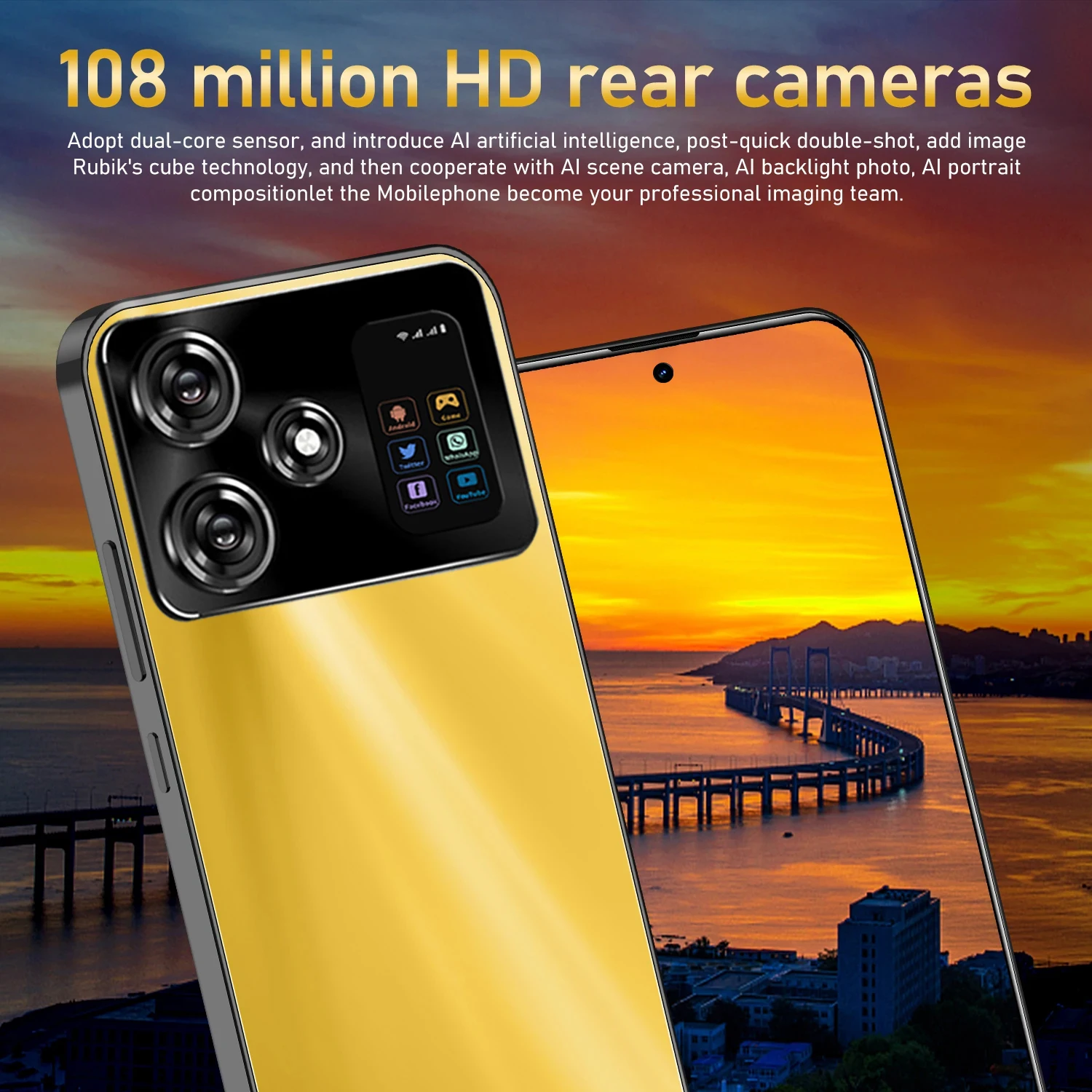 Teléfono Inteligente X8 Pro Original, versión Global, 7,3 pulgadas, 16 GB + 1TB, Snapdragon 8, gen3, Android 14, 50 + 108MP, 4G/5G, NFC