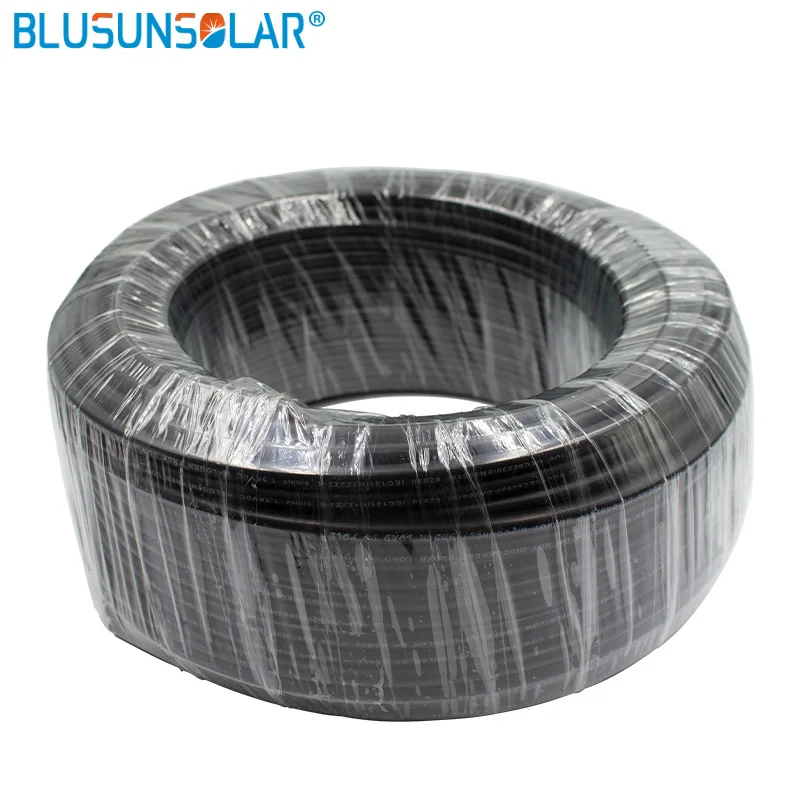 1 metretwins 4MM2/6mm2 (12AWG/10AWG) Cavo Solare Rosso o Nero Pv Cavo Filo Conduttore di Rame XLPE Giacca TUV Certifiction