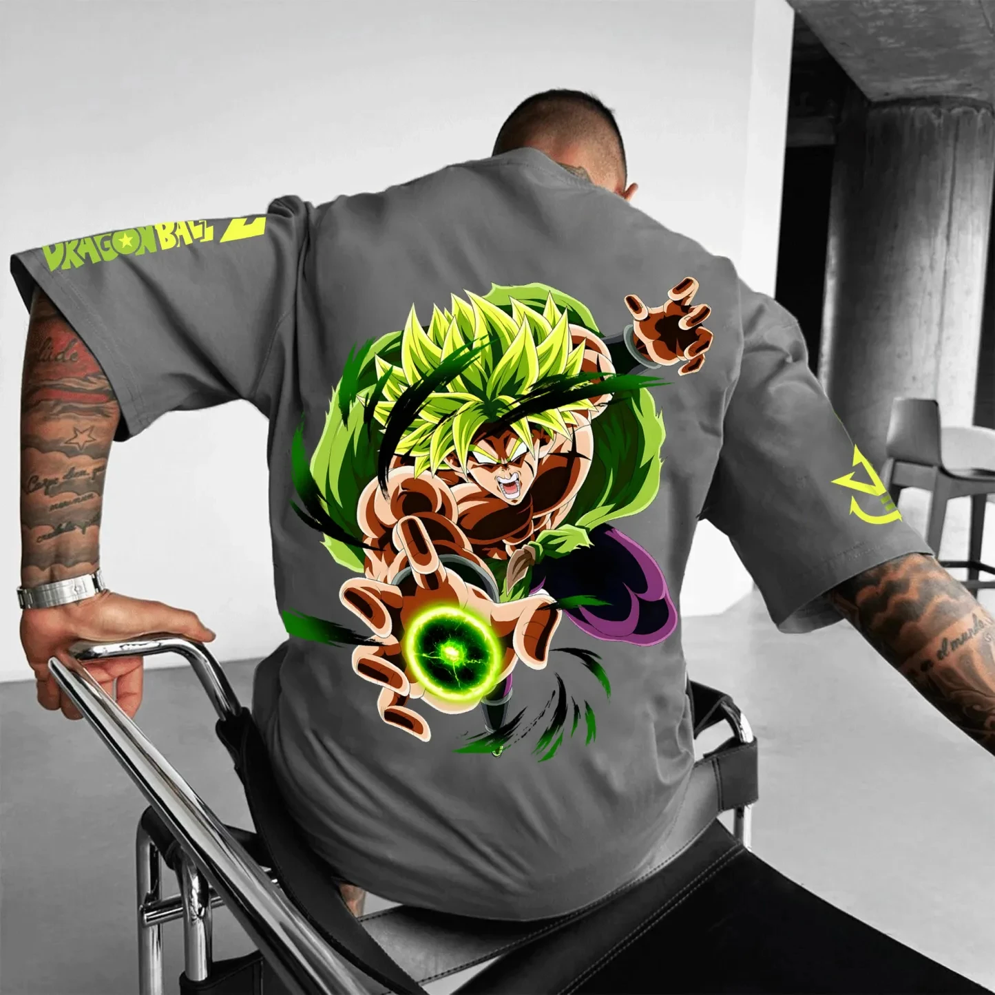 Koszulka męska z krótkim rękawem i okrągłym dekoltem Dragon Ball Collaboration, bestsellerowa, letnia, sportowa i codzienna, w dużych rozmiarach, idealna do dojazdów do pracy.