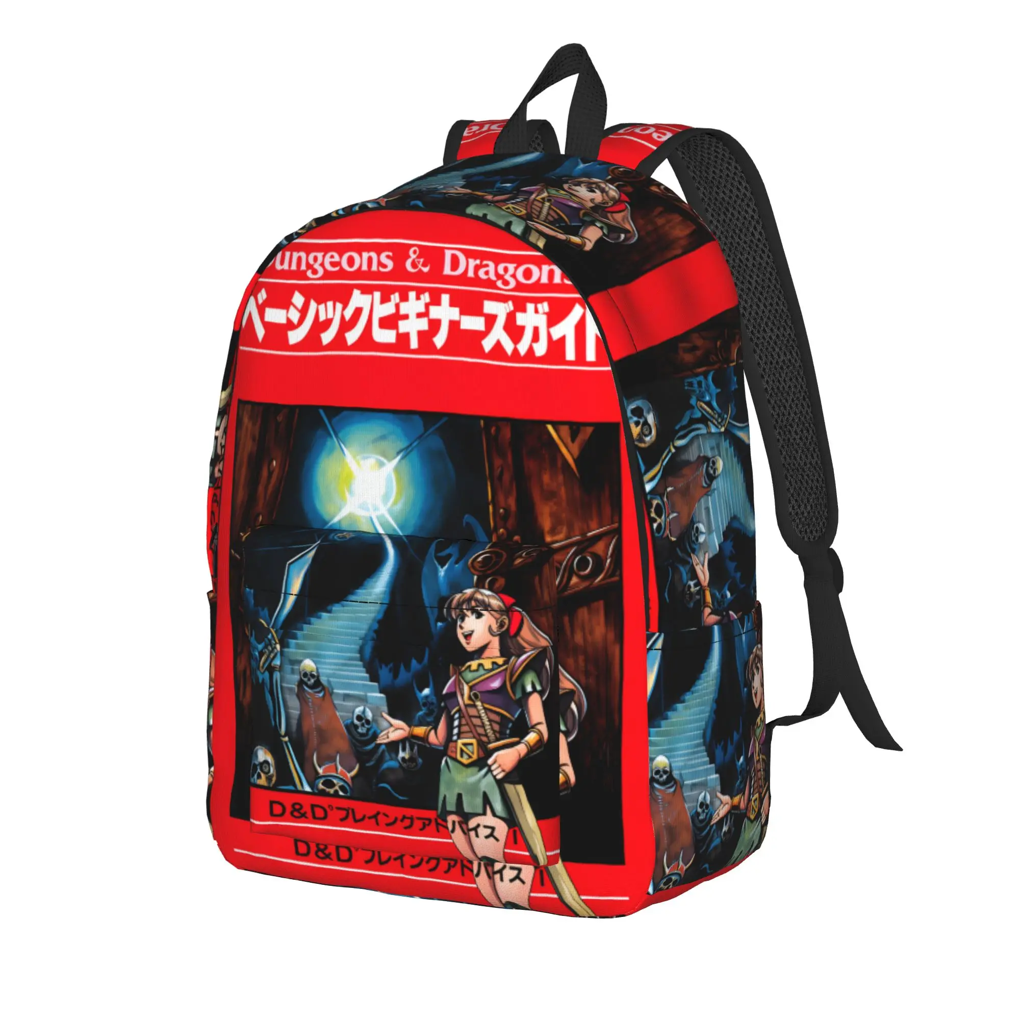Medieval Dragon And D20 Dice Dnd Retro Backpack  College Backpacks Teen High Quality Breathable High School Bags Rucksack