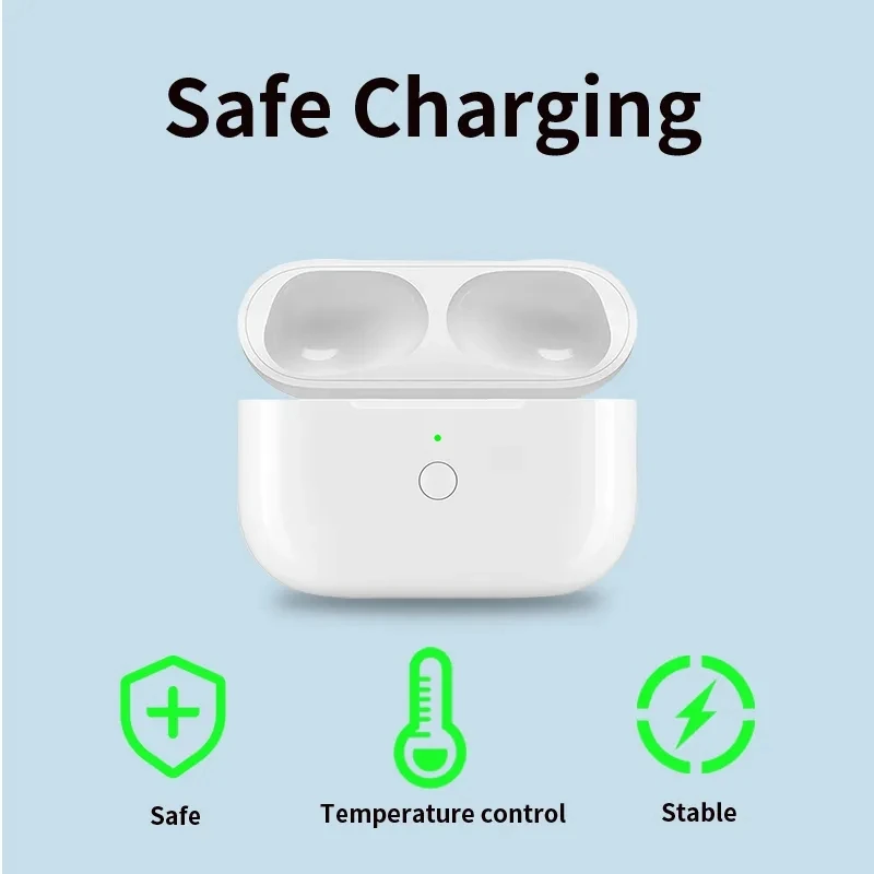 Replacement Wireless Charging Box For AirPods Pro 1/2/3 680mAh iOS Battery Capacity Charger Case Accessories