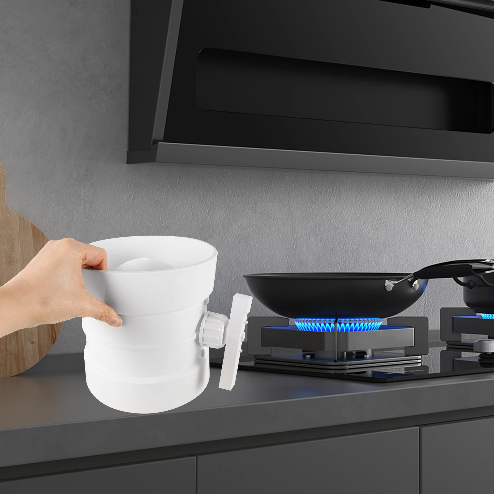 

Manual Regulating Valve Airflow Control Duct Damper For Ventilation System Backdraft Preventer Range Hood Dryer