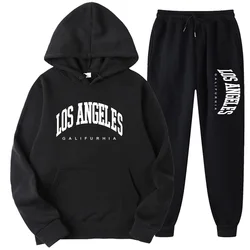 LOS ANGELES GALIFURHIA Men/Women Sports Suits Fashion Tracksuit Hoodies+Pants Two Pieces Sets Running Casual Sweatshirts Sweatpa