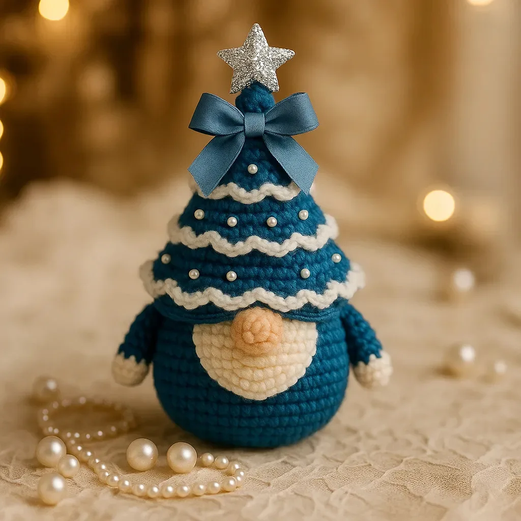 

Christmas Tree DIY Crochet Gnome Kit Ornament Desktop Mini Christmas Tree Handicraft Knitted Yarn New Year Knitting Decor Gifts