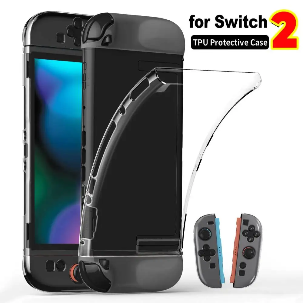 TPU Protective Case for Switch 2 Game Console Anti-Scratch Split Design Clear Protection Shell Cover for Switch2 Accessories