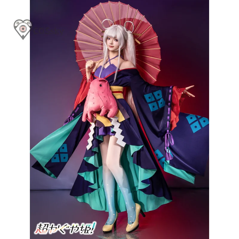 

Runami Yachiyo Cosmic Princess Kaguya! Kaguya Cosplay Costume Girl Sweet Kimono Dress Prop Wig Set Halloween Carnival Uniform