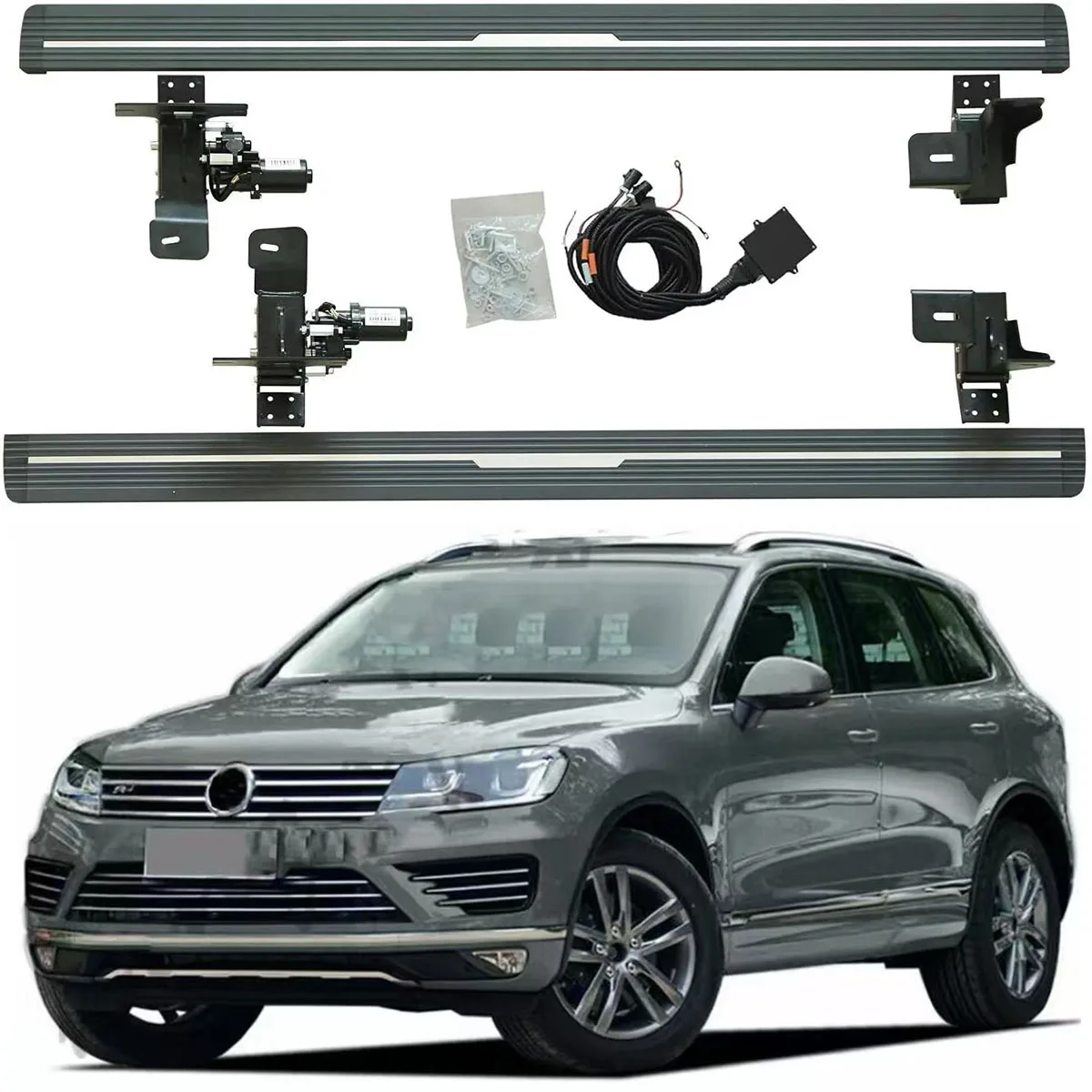 Black Power Deployable Electric Running Board Fits for Touareg 2011-2018