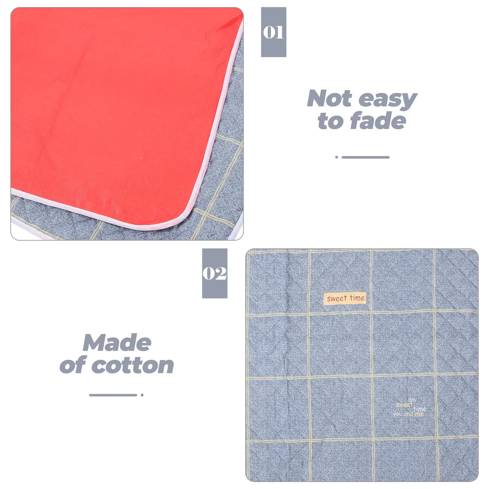 Washable Waterproof Bed Pad Soft Cotton Incontinence Diaper Pad Reusable Breathable Comfortable Adult Bed Wetting Protection