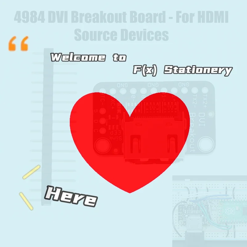 

4984 Плата-адаптер Adafruit DVI для устройств с HDMI-выходом, аксессуары-F(x)