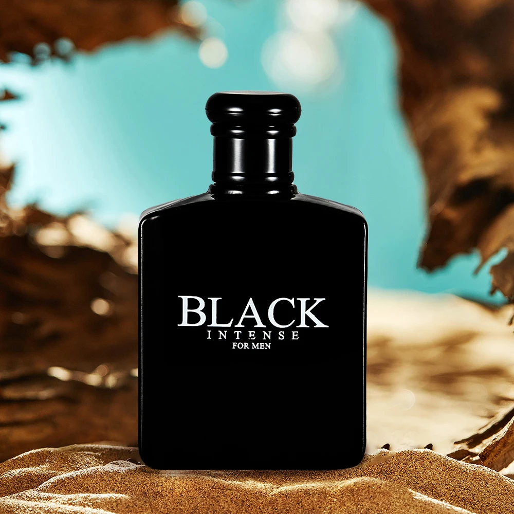 Black Intense Eau De Toilette for Men | 3.4 oz Woody Aromatic Scent with Sage & Absinthe | Perfect Holiday Gift