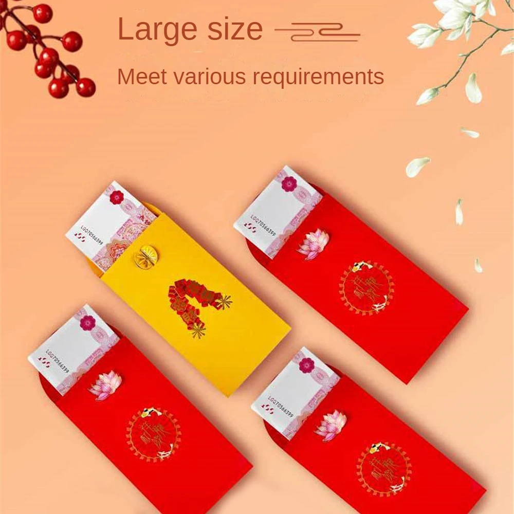 3D Red Envelopes Three-dimensional Personalized Luck Money Envelope  Chinese Dragon Red Pocket  For New Years Banquet Wedding