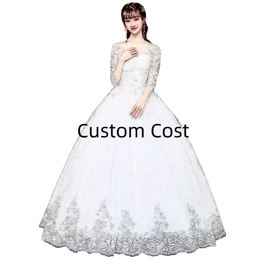 Vestido de noiva Perlen Spitze Brautkleid 2024 Robe Prinzessin Ehe plus Größe langen Zug Braut Brautkleider