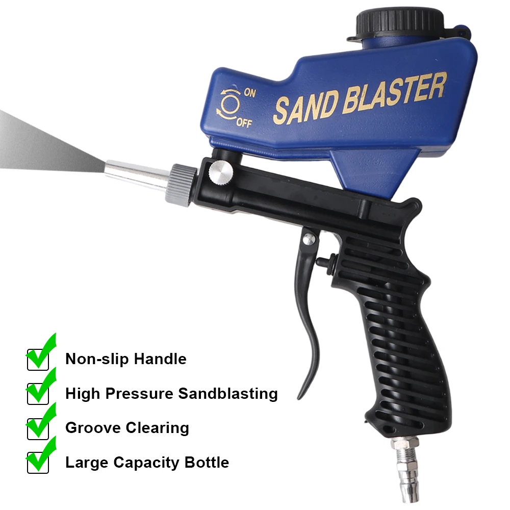 Pneumatic Sandblasting Set Adjustable Blasting Machine Rust Blasting Device Pneumatic Blasting Gun Set Gravity Sandblasting Gun