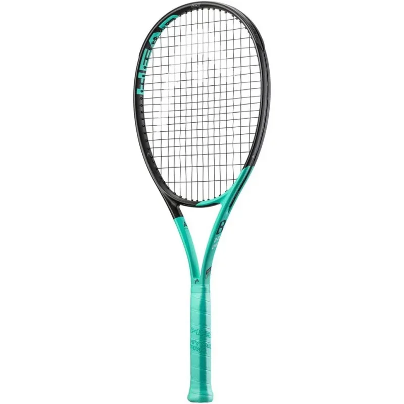 Boom Team Tennis Racquet Strung With Velocity MLT 16g Black At 55 Pounds Tension