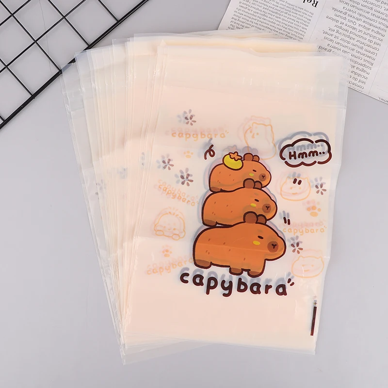 Capybara-bolsa de basura desechable de dibujos animados para coche, cubo de basura de escritorio grueso, portátil, Universal, 30 piezas