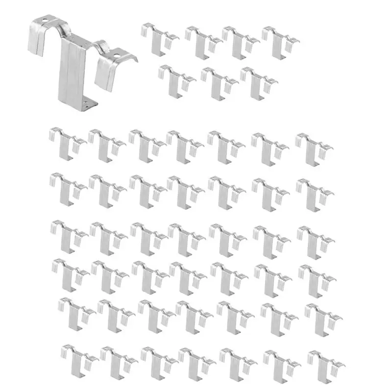 

ABKN-50PCS Solar Panel Photovoltaic Water Guide Clip Stainless Steel Deflector Mud Drain Button Water Redirection Clips
