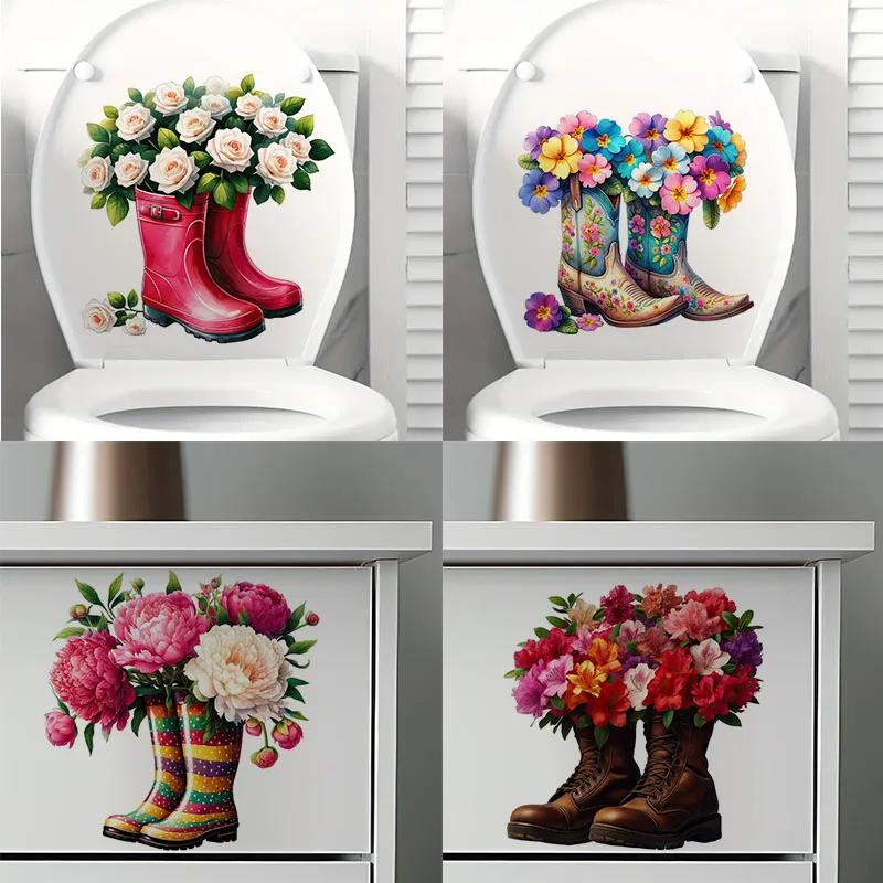 

Garden Boots Toilet Stickers Decoration for Living Room, Wall, Bedroom, and Home Decor Car Decals Self-Adhesive