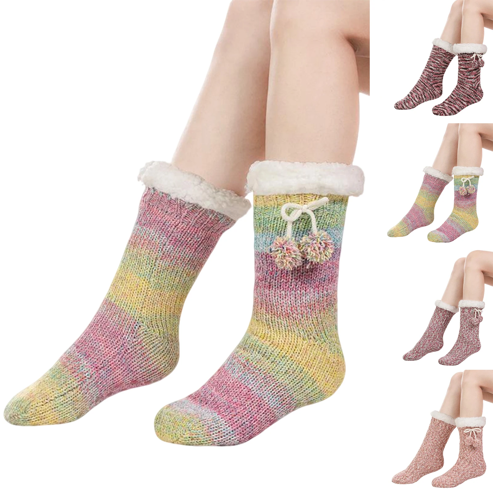 

Fuzzy Socks For Women Girl Winter Warm Sleeping Plush Comfy Slipper Socks Calcetines Mujer Socks For Woman чулки женские