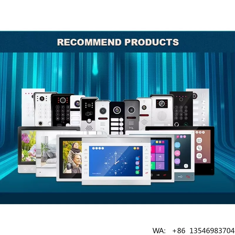 High Quality 7-Inch Smart Video Doorbell with Alexa Integration Fingerprint & WIFI Video Intercom for Apartments Metal Material