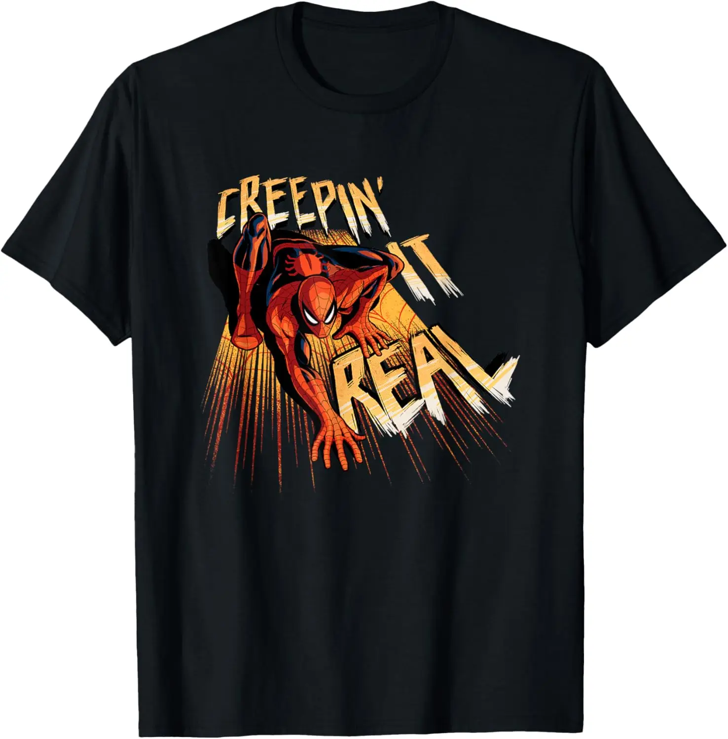 

Marvel Classic Halloween Spider-Man Creepin' It Real Logo T-Shirt