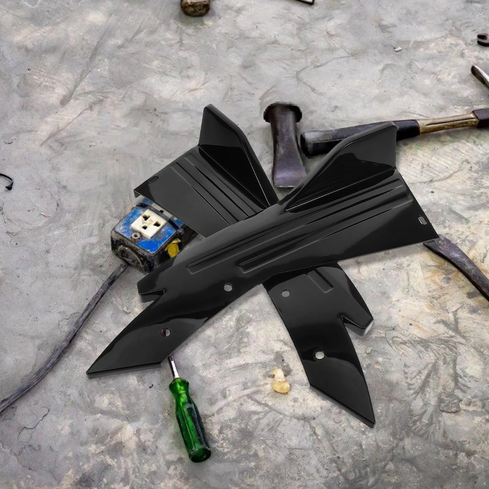 

1 Pair Car Bumper Diffuser Abs Exterior Accessories Universal Rear Spoiler For Auto Suv Sedan Coupe Rear Bumper Splitter Car