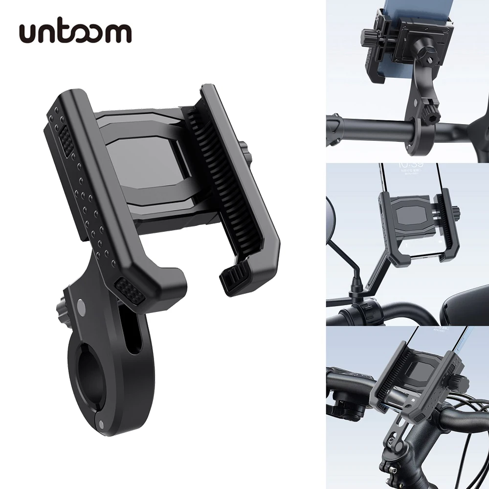 Universal Bicycle Phone Holder for 4.7-7.2inch Mobile Devices Bike Motorcycle Handlebar Rearview Mirror Cellphone Mount GPS Clip