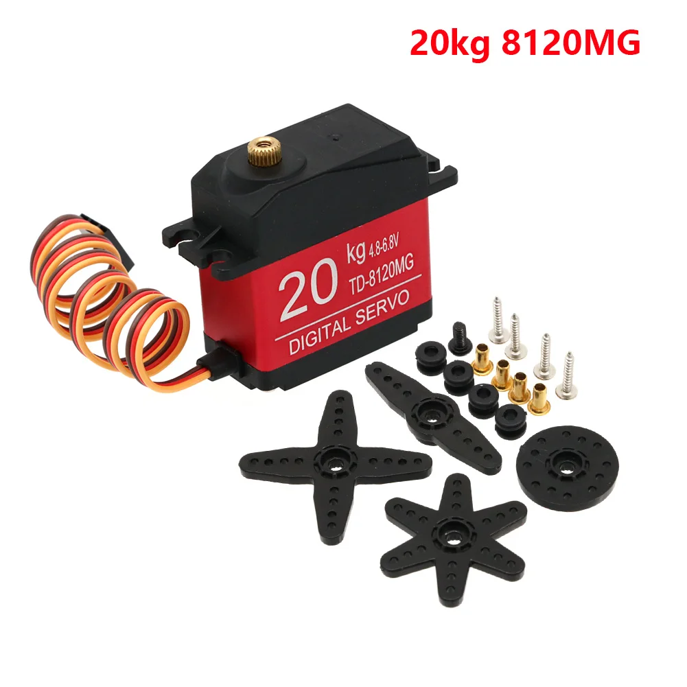 Impermeabile 20KG 25KG 30KG 35KG Servo 180 gradi grande coppia Servo digitale ingranaggi in metallo 25T Servo braccio per RC auto elicottero